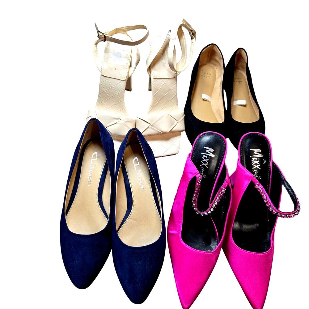 A New Day + More Size 6.5 6 1/2 Women's High Heel Shoes Sandals 4 Piece Lot